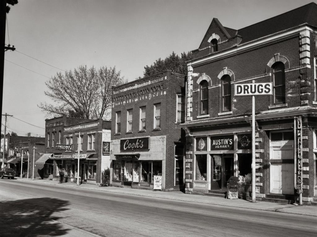 Historic Markham Village storefronts