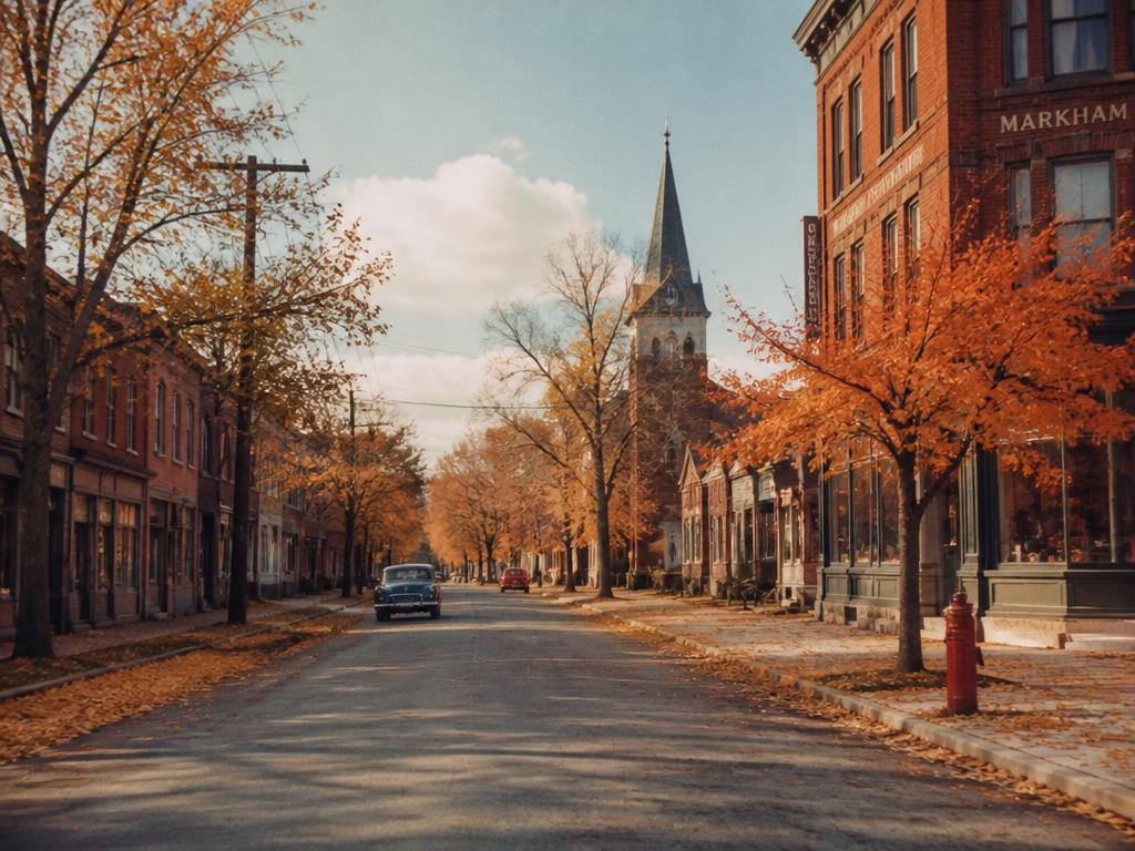 Markham Village in autumn